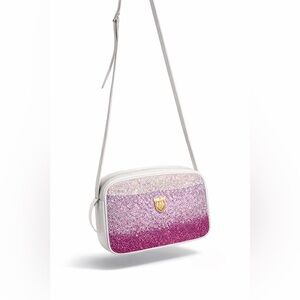 Mark Cross Handmade Rhinestone Pebbled Grain Leather Crossbody Italy